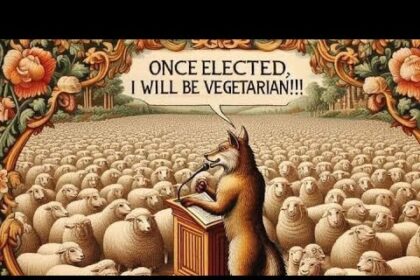 The Wolf And The Sheep Once Elected I Will be Vegetarian