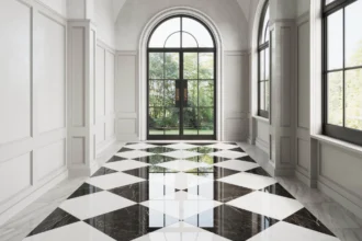 Checker Board Black and White Floor