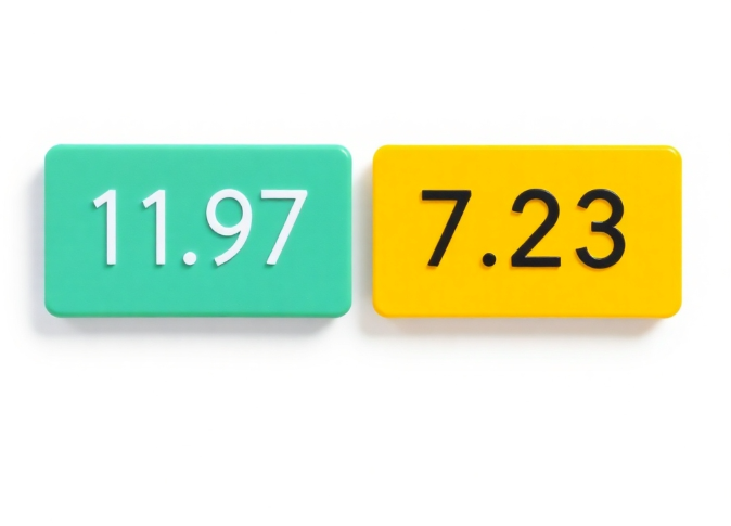 What is the Difference Between 11.97 and 7.23: A Detailed Analysis