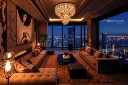 Penthouse Hub: Modern Elegance in Luxurious Living Spaces