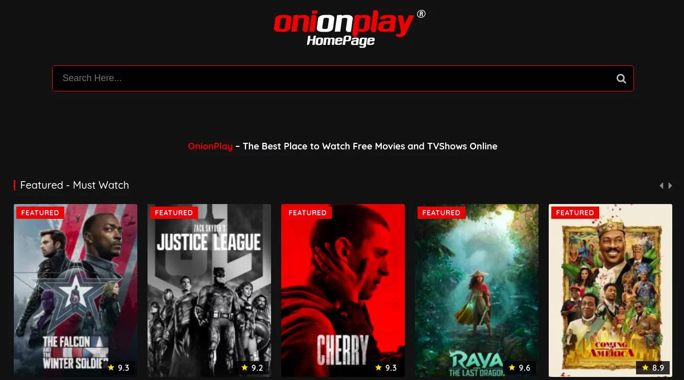 Onion Play Movies Website to stream free movies and shows
