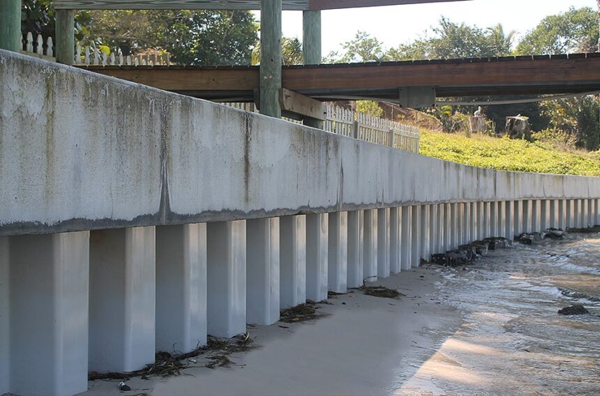 Vinyl Seawall Installation