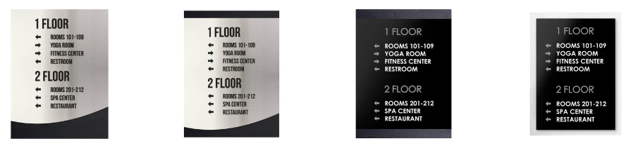 Building Directory Signs for orientation in space 