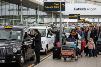 Taxi at Gatwick Airport