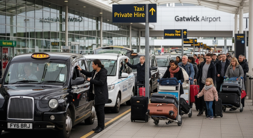 Taxi at Gatwick Airport