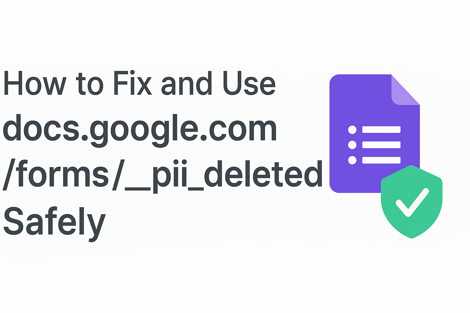 How to Fix and Use docs.google.com/forms/__pii_deleted__ Safely