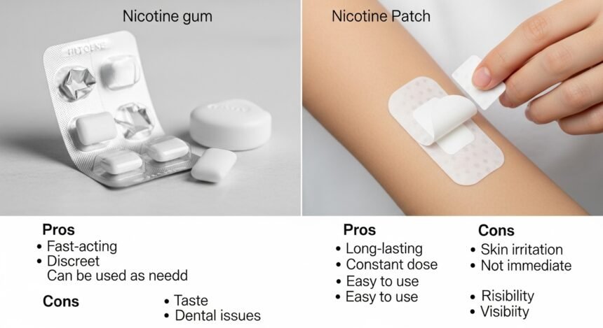 Nicotine Gum vs Nicotine Patch – Pros & Cons