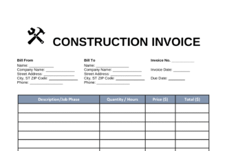Contractor Invoice