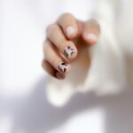 White Nails With Design