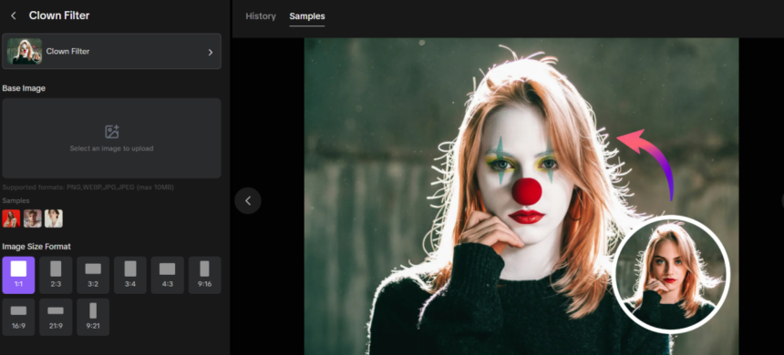 Clown Filter Meets AI: Creating a Personalized Clown Look