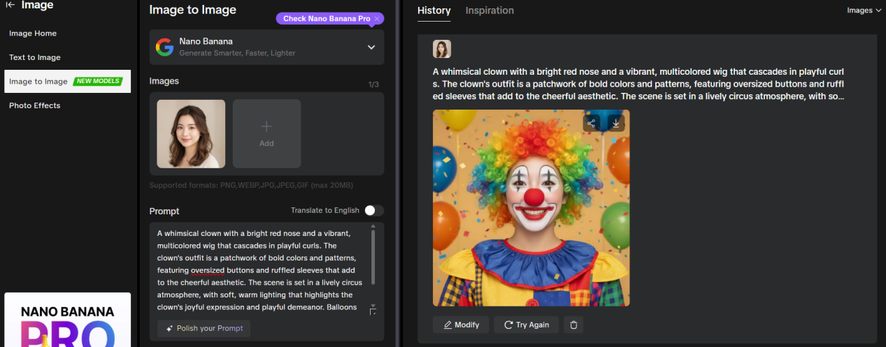Clown Filter Meets AI: Creating a Personalized Clown Look