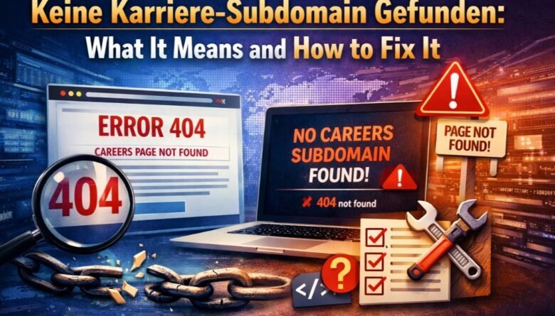 Keine Karriere-Subdomain Gefunden: What It Means and How to Fix It