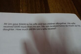 mr lim gave $3600 to his wife​