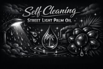 Self Cleaning Streetlight Oil Palm Waste