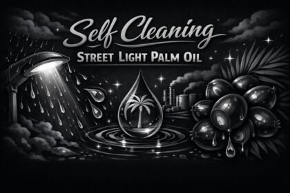 Self Cleaning Streetlight Oil Palm Waste