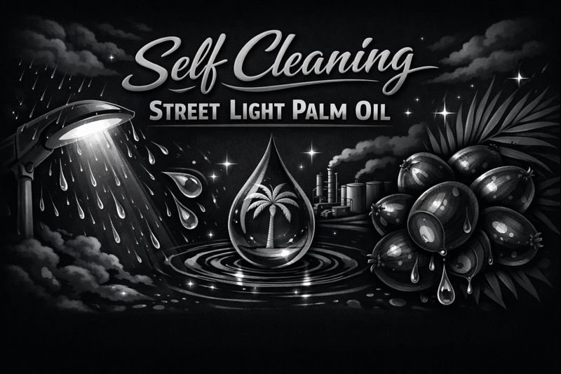Self Cleaning Streetlight Oil Palm Waste