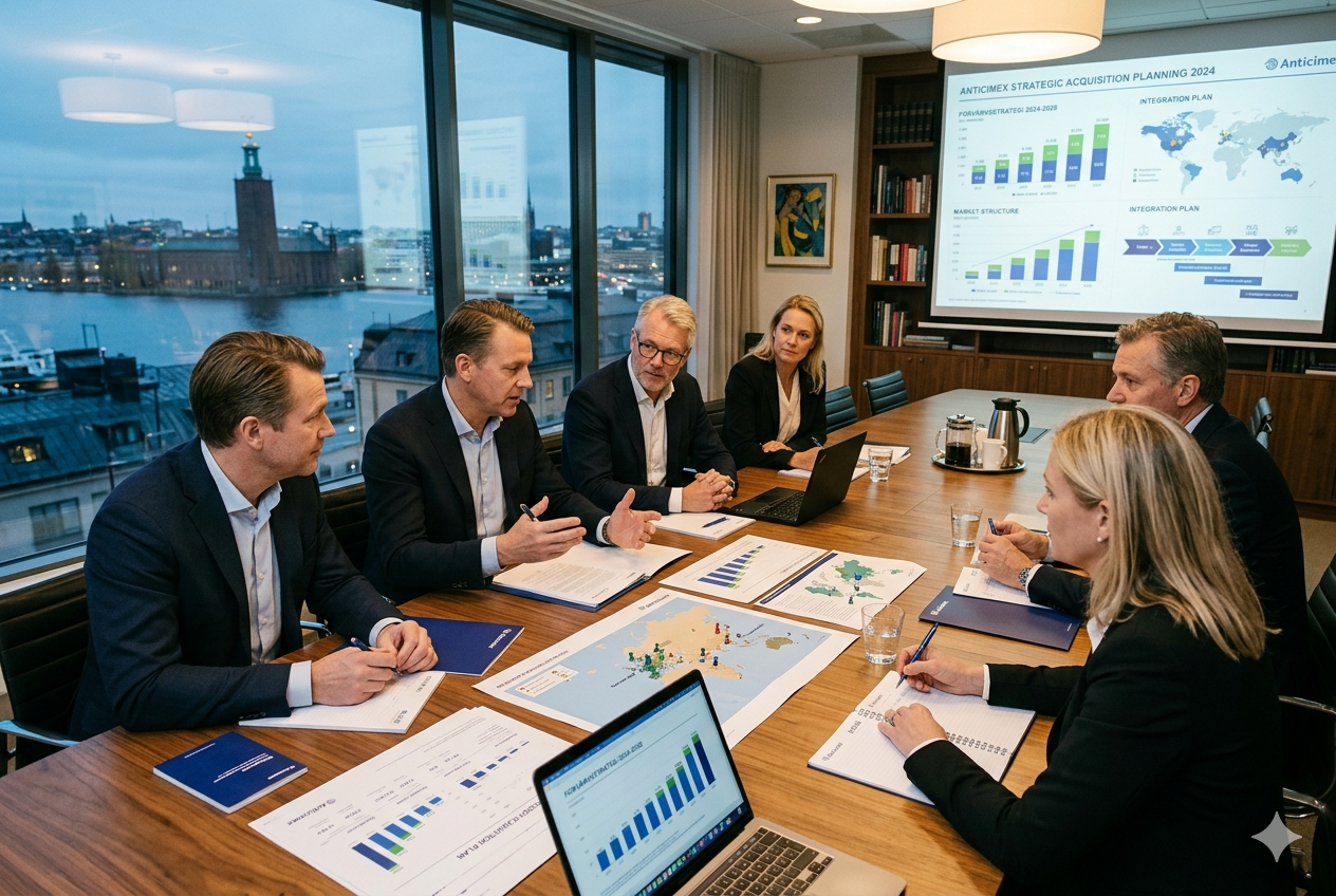 Create an image with 640×427 dimensions based on the topic: [melker schörling ab / anticimex förvärvsstrategi]. The scene should be visually clear, high quality, and aesthetically pleasing, with realistic lighting and detailed elements. Do not include any text in the image.