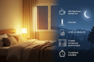 Calm bedroom setup for sleep