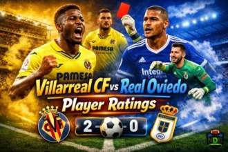 villarreal cf vs real oviedo player ratings