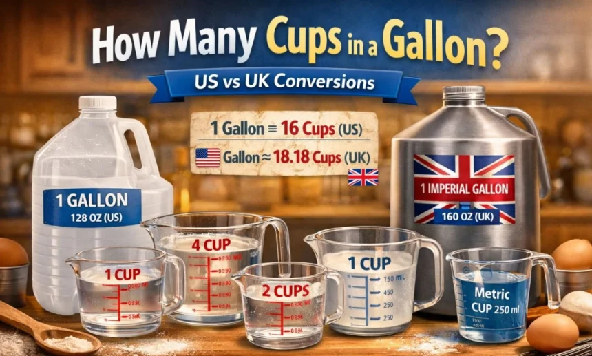 How Many Cups in a Gallon of Water