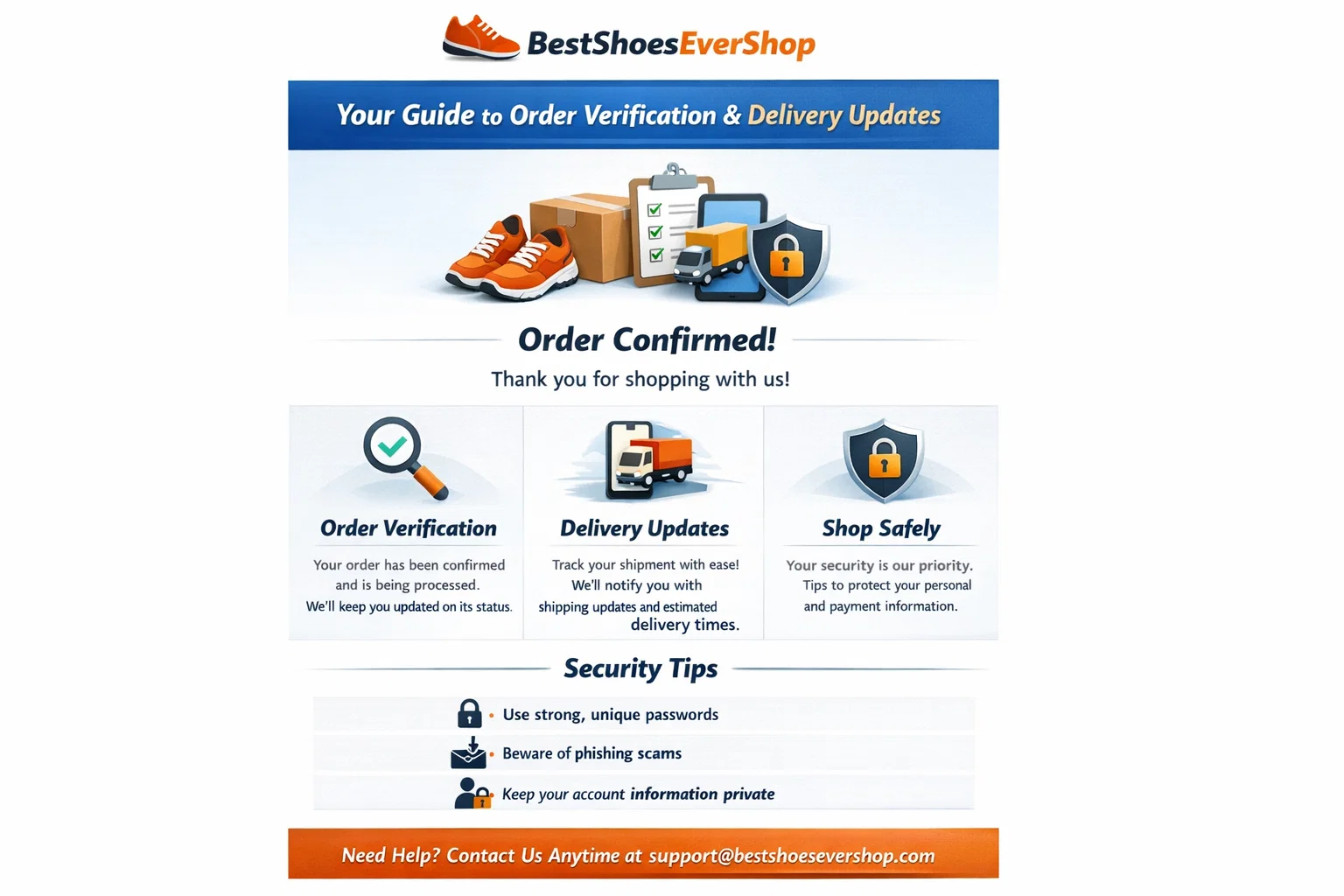 bestshoesevershop order confirmation