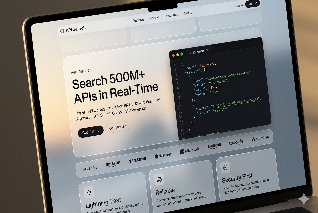 Best API Search Company's Homepage: Top Features and Design Trends