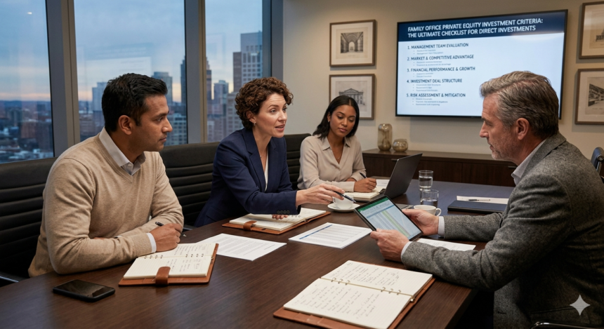 Family Office Private Equity Investment Criteria: The Ultimate Checklist for Direct Investments