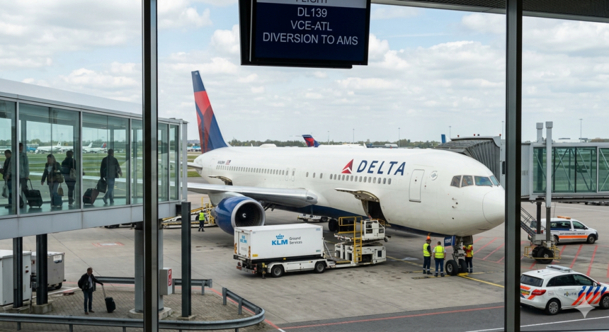 Delta DL139 Venice Atlanta Diversion Amsterdam: Flight Status and Emergency Details Revealed