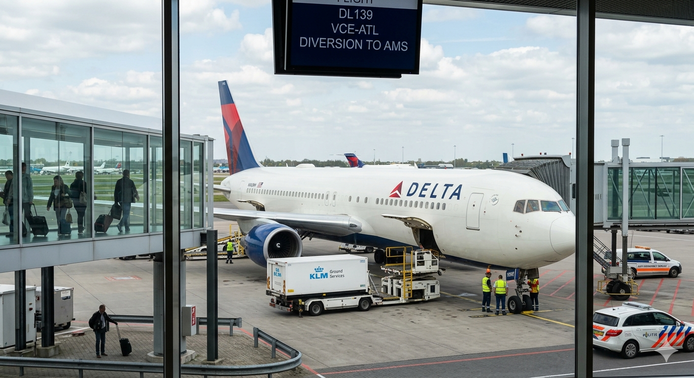 Delta DL139 Venice Atlanta Diversion Amsterdam: Flight Status and Emergency Details Revealed
