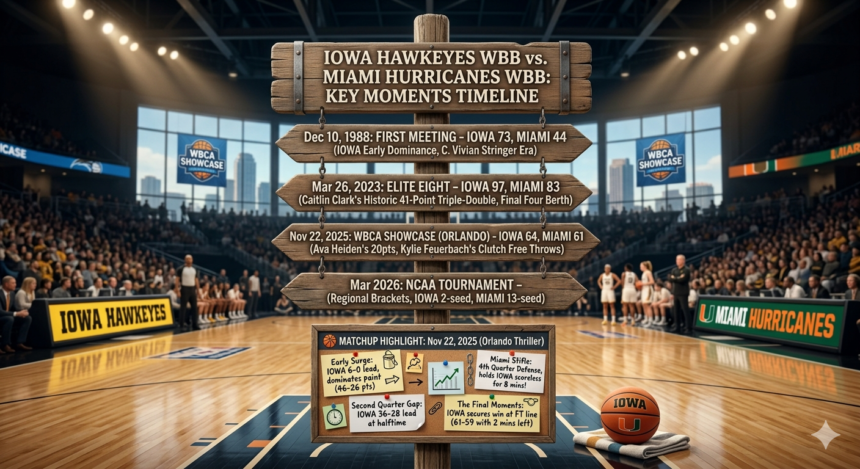 Iowa Hawkeyes Women's Basketball vs Miami Hurricanes Women's Basketball Timeline: Key Moments