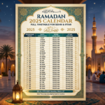 Ramadan 2025 Calendar: Full Timetable for Sehri and Iftar