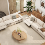 sectional sofa: How to Make a Large Sofa Look Light Instead of Heavy