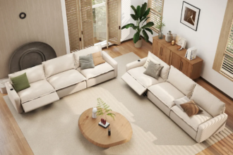 sectional sofa: How to Make a Large Sofa Look Light Instead of Heavy