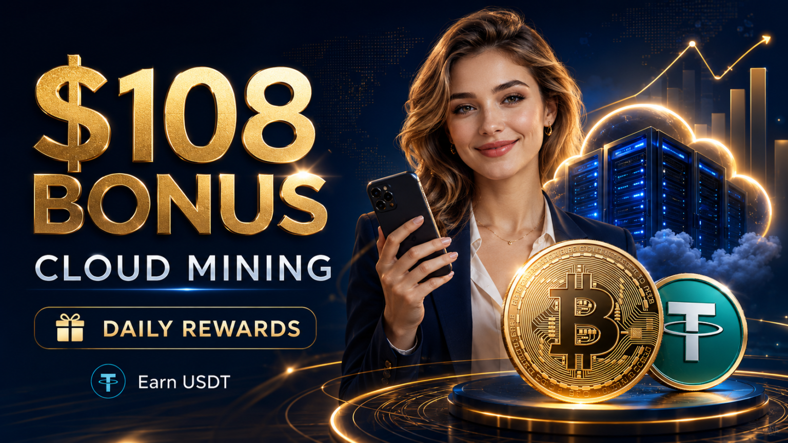 Register now and receive a $108 reward! Digital gold is booming again: cloud mining is the latest trend, allowing you to earn USDT without any investment.