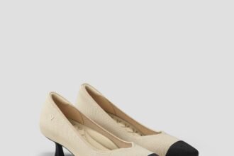 Love Your Look with Eco-Conscious Navy Kitten Heels