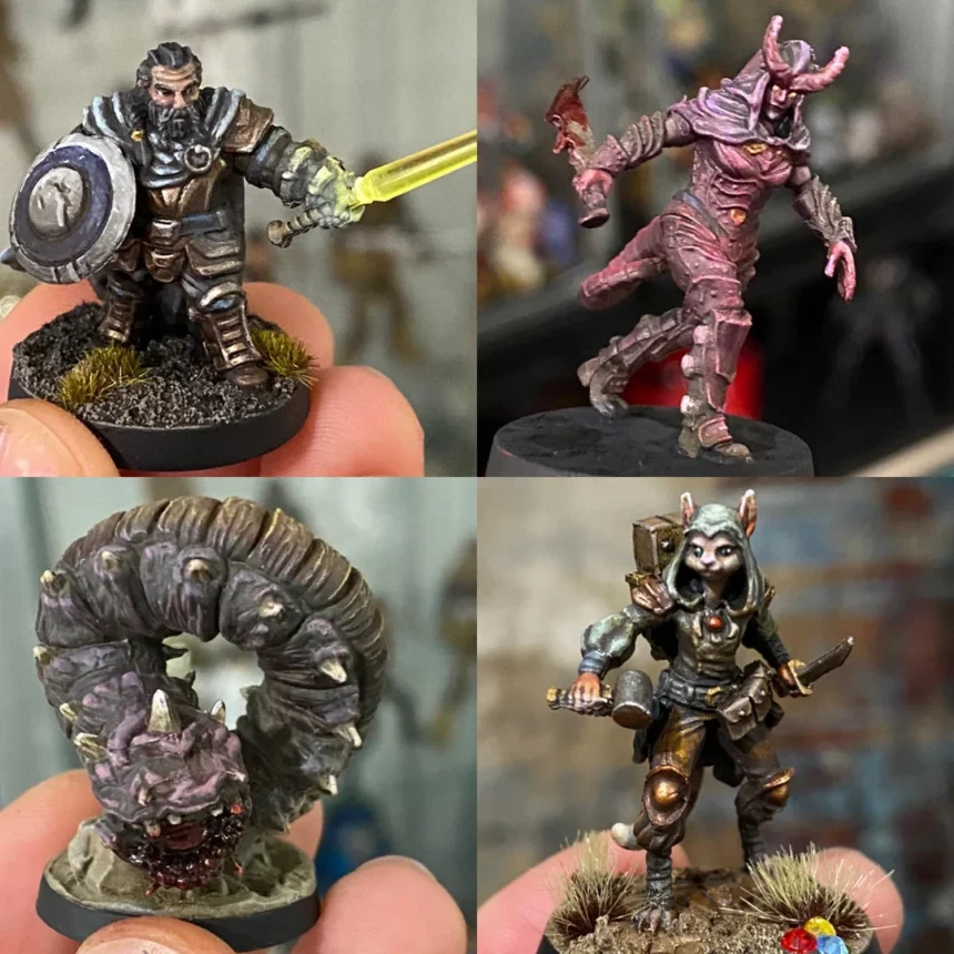 A collection of DnD minis I finished for my family’s campaign